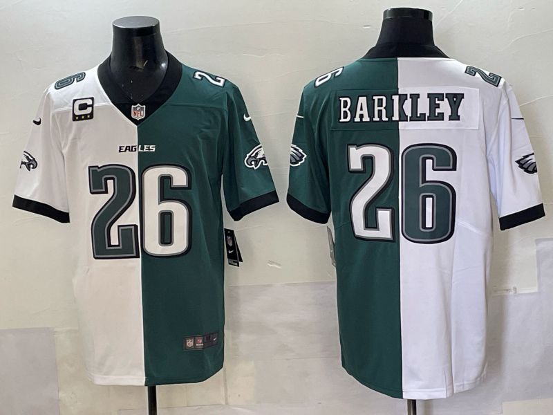 Men Philadelphia Eagles #26 Barkley green white Nike Limited NFL 2025 Jersey style 08->youth mlb jersey->Youth Jersey